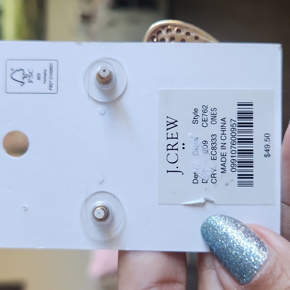 J.Crew Heart Pave Earrings - Picture 3 of 3